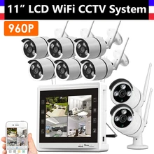 8CH беспроводная Wifi 960P CCTV система с 11 дюймовым монитором 8-канальный NVR+ 8 шт 960P IP камера Домашняя безопасность комплект видеонаблюдения
