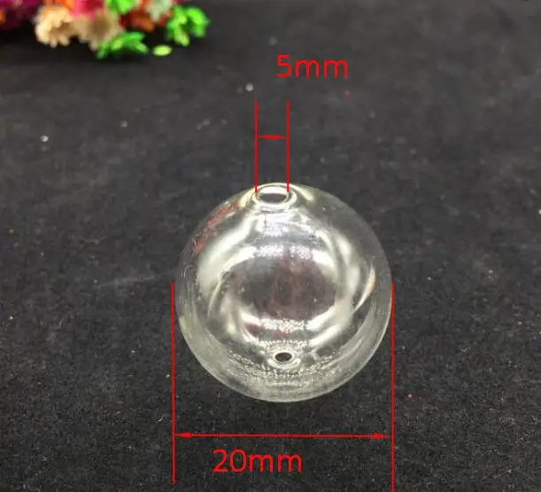 

10pcs Transparent Mini Globe Glass Wish Bottle Dome Cover Round Necklace Pendants DIY Craft Two Holes Orb Jewelry cute terrarium
