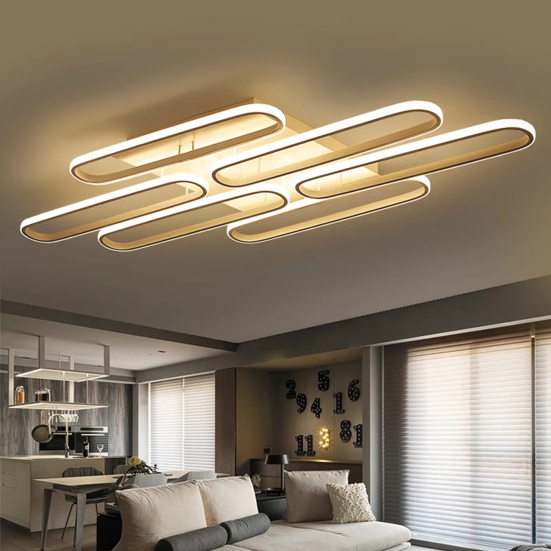

Modern Led Ceiling Chandelier Light For Indoor Lighting plafon Rectangle Ceiling Chandelier Lamp Fixture For Living Room Bedroom