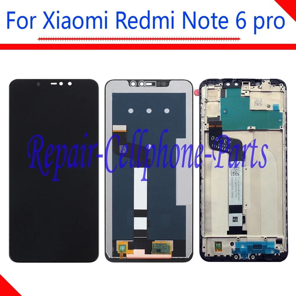 

6.26 inch Full LCD DIsplay + Touch Screen Digitizer Assembly + Frame Cover For Xiaomi Redmi Note 6 pro / Redmi Note 6pro