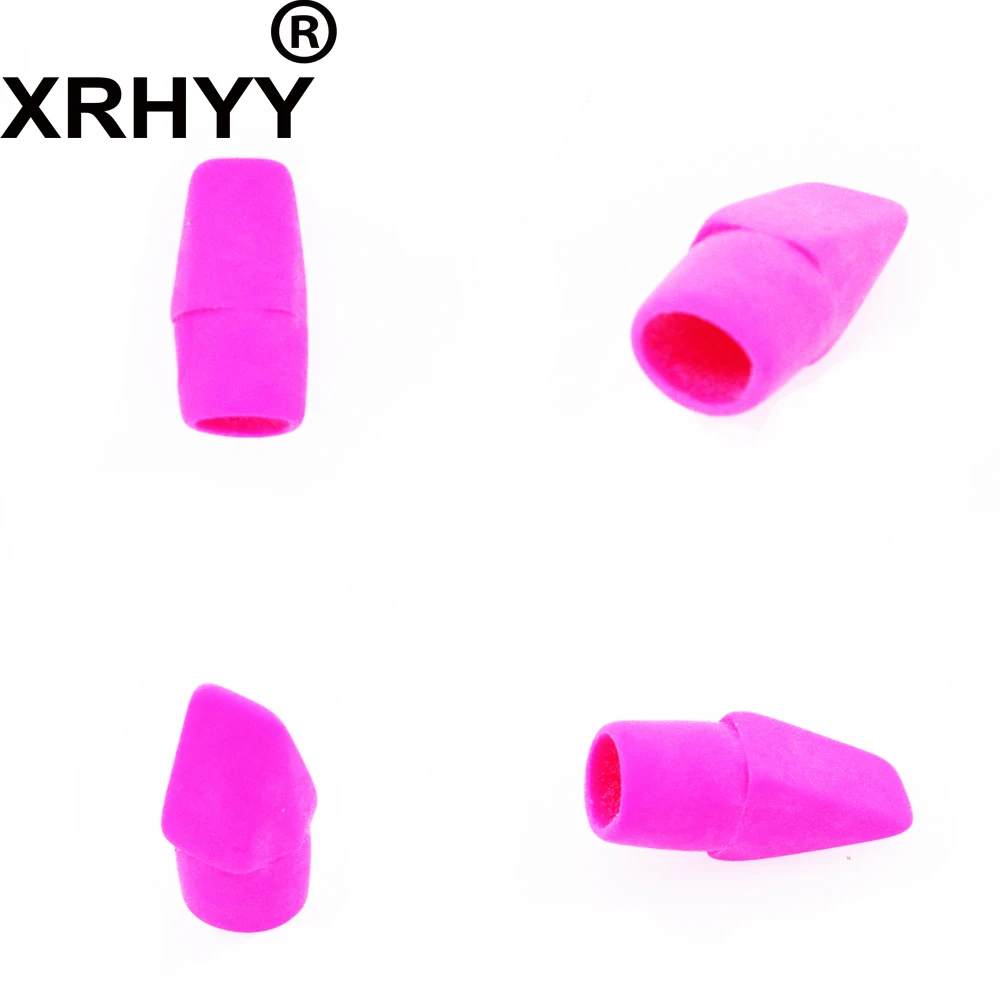 XRHYY упаковка 100 точилка Топ ластик колпачки зубило форма карандашный ластик Toppers Arrowhead ассорти цветов оптом(случайный цвет