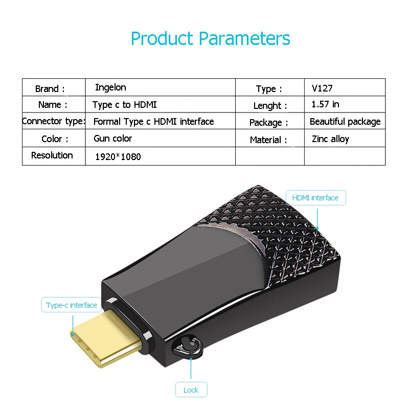 Ingelon USB C HDMI Тип Кабеля C к HDMI Thunderbolt 3 адаптер для MacBook samsung Galaxy S9/S8 примечание 9 huawei P20 Pro USB-C HDMI