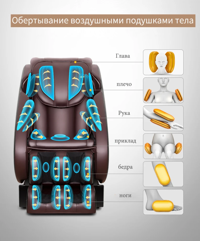 LEK988C профессиональное массажное кресло нулевой гравитации полное пространство тела капсула автоматический разминающий массажер электрический музыкальный диван стул