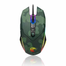 Камуфляжная игровая мышь 5000 dpi с 6 автоматически меняющимися цветами для компьютера/ПК/ноутбука USB Проводная мышь 6 Регулируемых уровней dpi