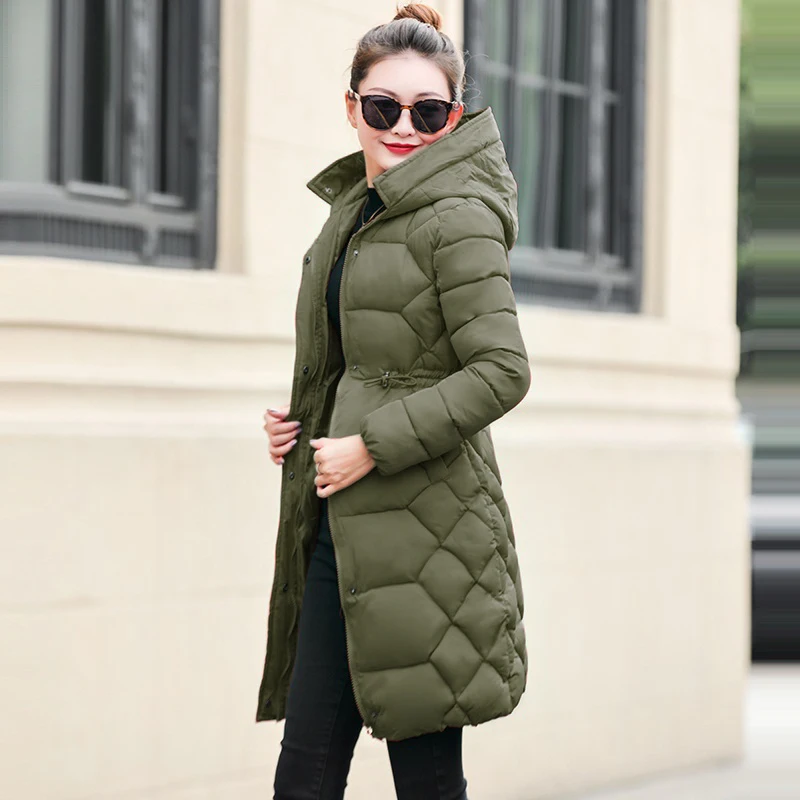 

New Parka Women 2019 Winter Jacket Women Snow Wear Hooded Warm Female Parka Thick Cotton Padded Lining Winter Coat Female Jacket