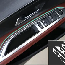 Левой рукой диск! Нержавеющая сталь 4 шт./лот окно Лифт регулятор крышка отделка Автомобиль Стайлинг для peugeot 3008 GT