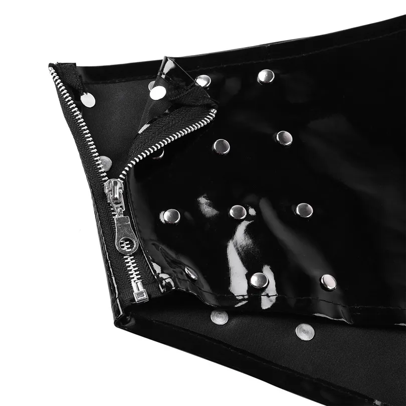 Новое поступление модные женские шорты Wetlook из искусственной кожи размер молния