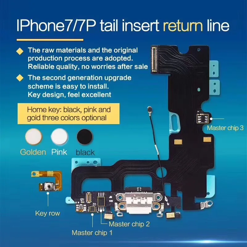 USB зарядное устройство док-станция разъем порт для iphone 7 plus зарядный гибкий кабель