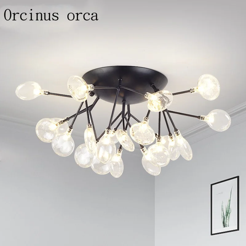 

Nordic post-modern firefly ceiling lamp living room corridor bedroom creative personality LED branch ceiling lamp free shipping