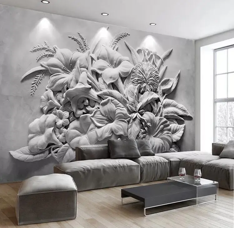 Beibehang пользовательские обои фото 3D тиснением цветок ТВ диван обои украшения дома гостиная спальня Фреска 3d обои