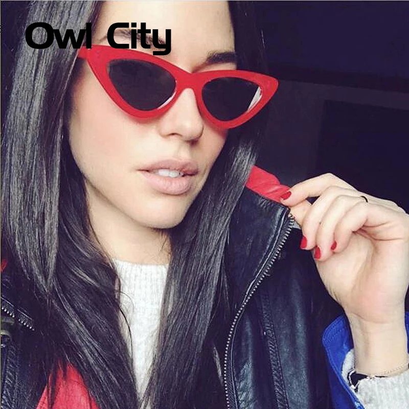 Owl City-Vintage Cat Eye Óculos De Sol Para Mulheres, UV400 Óculos De Sol, Brand Designer, Retro, Feminino