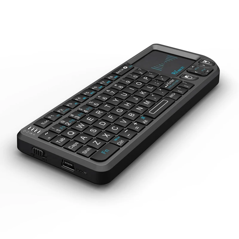 Оригинальная Беспроводная мини-клавиатура Rii X1 2,4G Air mouse, портативная сенсорная панель, Игровая клавиатура Rii X1 для smart android tv box PC
