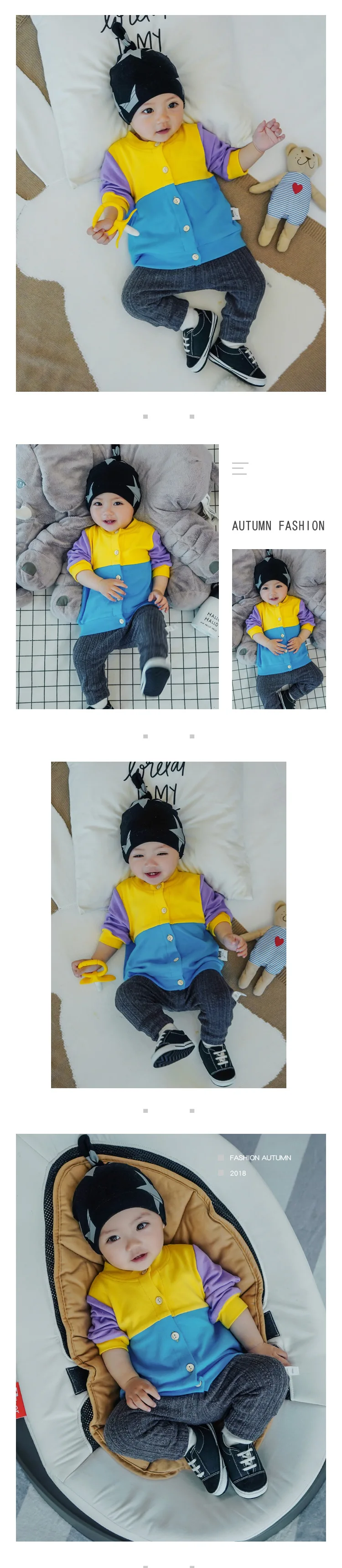 Lemonmiyu/Детская куртка весна-осень года, однобортные курточки для новорожденных с круглым вырезом и длинными рукавами, модная теплая хлопковая верхняя одежда