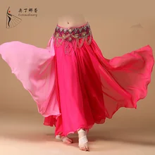 12 Colors New Belly Dancing Clothing Stage Performance Long Fly Skirts Professional Women Chiffon Belly Dance Skirt Q00586