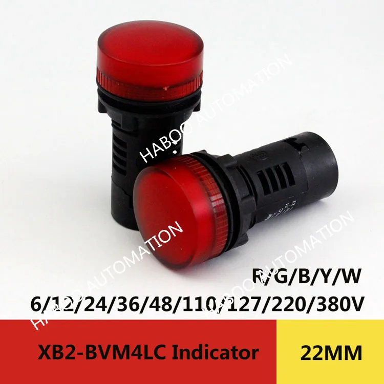 

10pcs/lot XB2-BVM3LC dia.22mm led indicator factory directly indicator light 24V 220V 380V