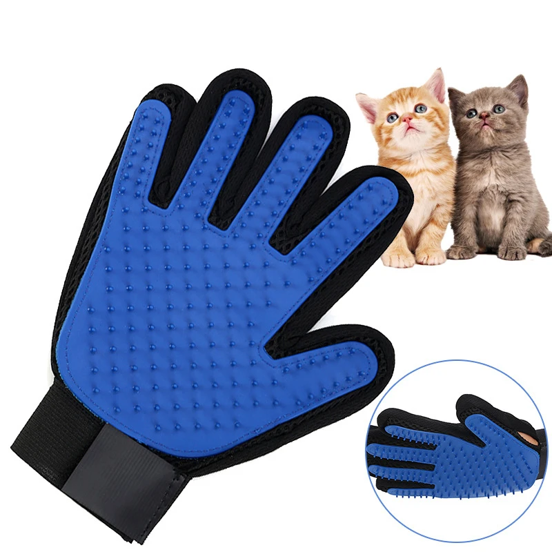 Силиконовая перчатка для ухода за домашними животными для кошек, щетка для волос, расческа для чистки домашних животных, товары для удаления кошек и собак, расческа для животных