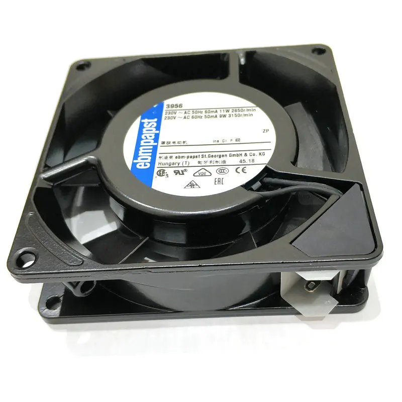 Новый оригинальный ebmpapst 3956 92*25 мм AC230V 9/11 Вт Высокоточный осевой вентилятор охлаждения HZDO