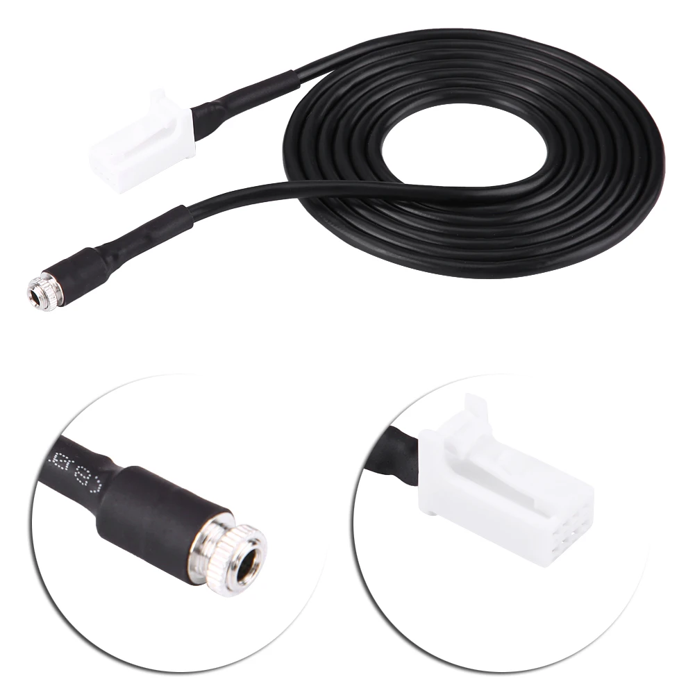 SOONHUA Car Audio AUX Auxiliary Adapter Cable 8 Pin Plug AUX Cables Compact Cable For Suzuki HRV Swift Jimny