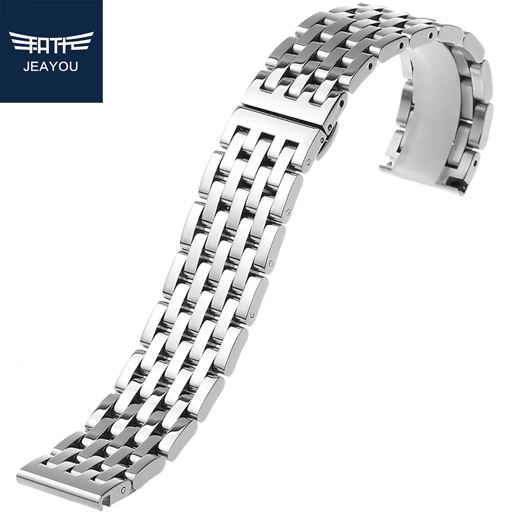 

JEAYOU High Quality Stainless Steel Watch Strap Bracelet 20mm 21mm 22mm Watch Band For Tissot With Deployment Button For Men
