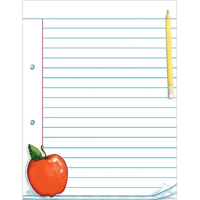 Teacher Created Resources 7683 Notepad Paper Lined Chart