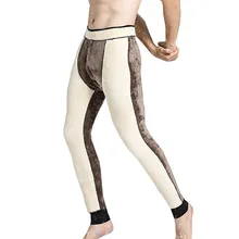 Зимние наколенники, мужские теплые штаны, утолщенные трусы, термобелье, обтягивающие флисовые Колготки для мужчин, кальсоны, штаны