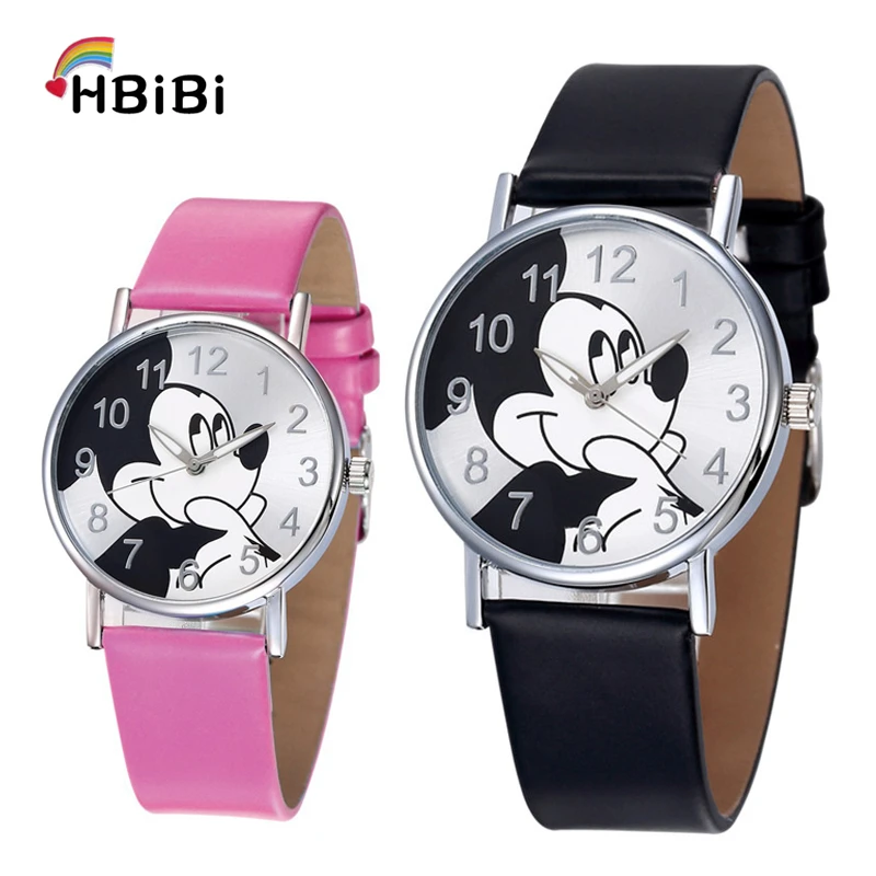 

Montre pour enfants Children Watch Fashion Casual Girls Boys Students Clock Mickey kids Watches Leather Quartz Wristwatches 2019