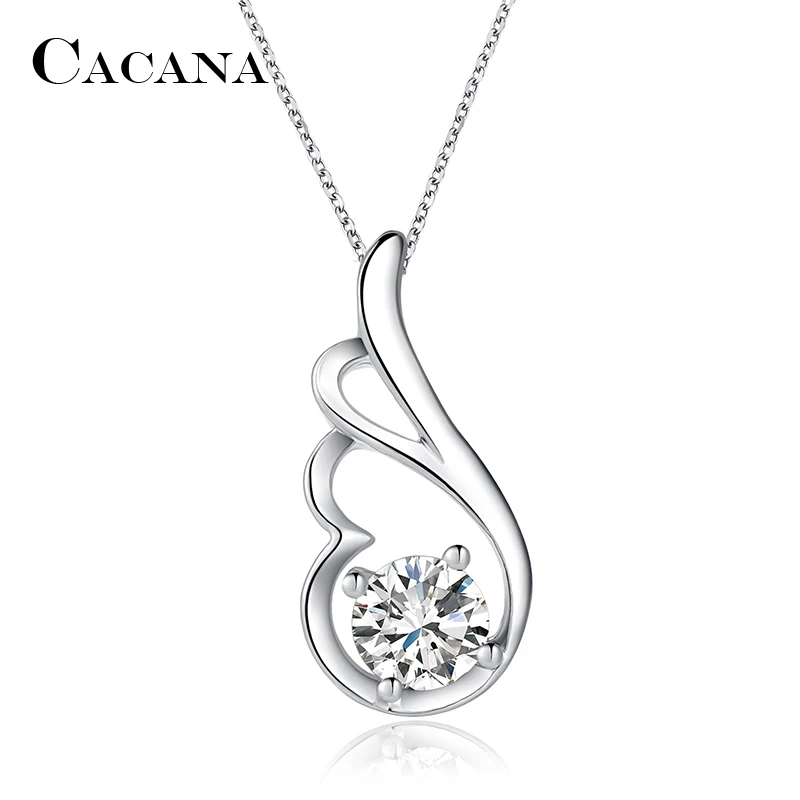 CACANA Pendant Necklaces For Women Trendy Delicate Gift Fashion Design Metal Link Chain Long Necklace Hot Wholesale N87