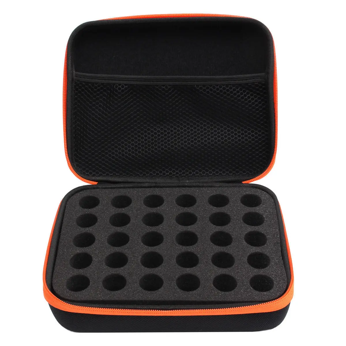 30 слотов EVA Эфирные Масла Бутылка чехол для переноски держатель для хранения ароматерапия сумочка на молнии дизайн противоударный Прочный - Цвет: Оранжевый