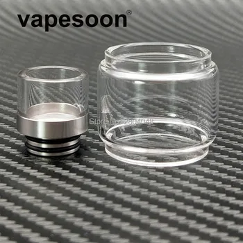 

VapeSoon 20sets/lot Replacement Glass Tube Stainless Steel GlassDrip Tip For TFV8 BIG BABY 5ML Atomizer TANK Extend Glass Tube