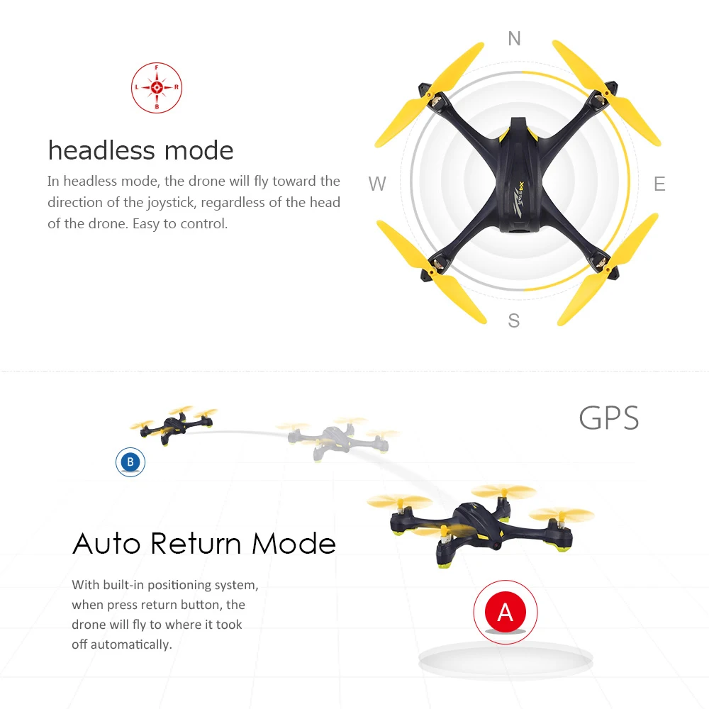 Hubsan X4 H507A Star Pro 720P Camera Drone Wifi FPV RC Quadcopter Follow Me Mode Way Point GPS One-Key Return RC Selfie Drone (11)