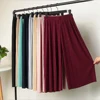 Big Deal Loose-Pants Elastic-Waist Wide-Leg Chiffon High-Pleated Summer Women Spring Black Casual 4000611252520