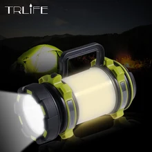 Светодиодный прожекторный фонарь 2600 мАч встроенный аккумулятор портативный светильник-вспышка походный светильник боковой светильник фонарь Водонепроницаемый охотничий