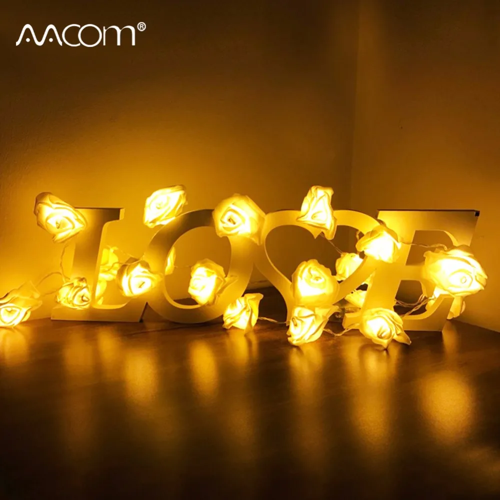 

1M 2M 3M 4M LED Garland Rose Diode String Fairy Lights For Wedding Party Valentine Decor AA Battery Powered
