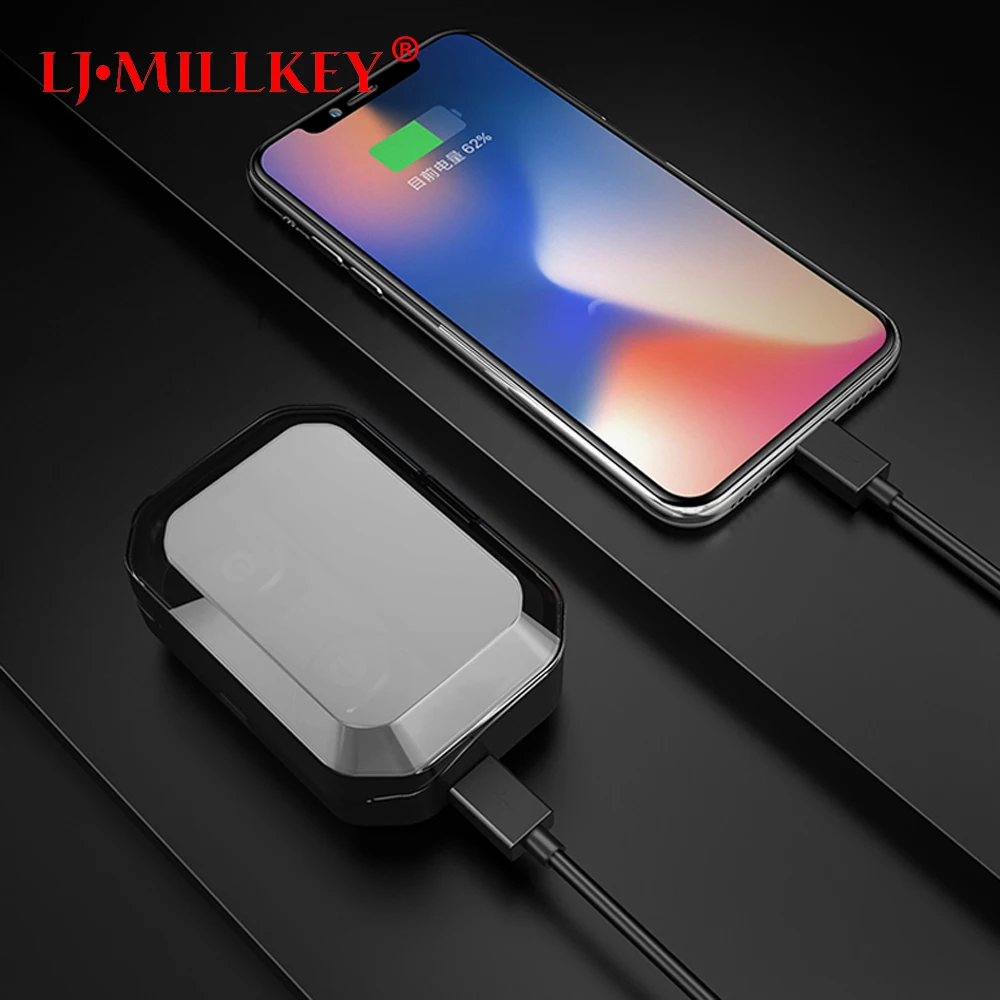 

Bluetooth 5.0 earphones TWS true wireless stereo 3D headphone sports IPX5 waterproof headset with dual microphone YZ253