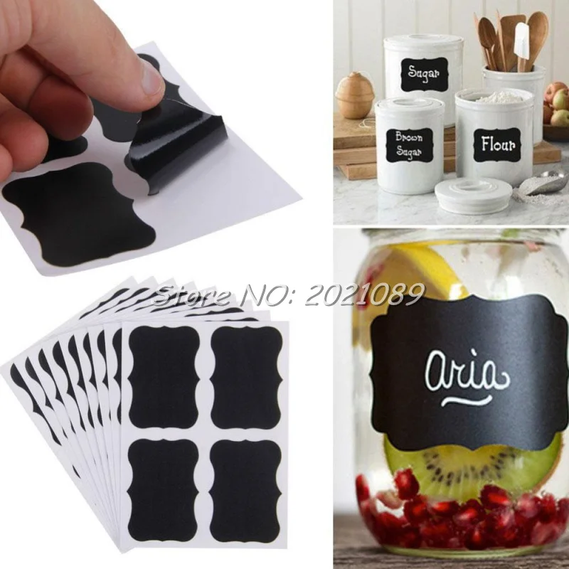 

36pcs Label Sticker 2016 New Brand Decorative Films For Home Stickers Bottle Decals Craft for Kitchen Jar Labels Self-adhesive