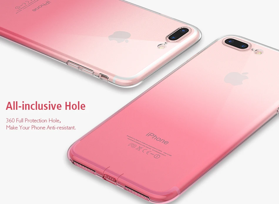 FLOVEME Gradient Phone Case For iPhone 7 6 6S Plus 5 5S SE Luxury Silicon Soft TPU Thin Back Cover For iPhone 5 6S 7 Plus Cases (5)