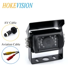 HOKEVISION Car Rear View Camera waterproof Heavy Duty 18 LED IR Night Vision rear Truck Backup Camera Bus/RV Reversing parking podofo 2 x backup camera 18 ir led night vision waterproof rearview reverse back up camera 7 lcd rear view monitor for truck