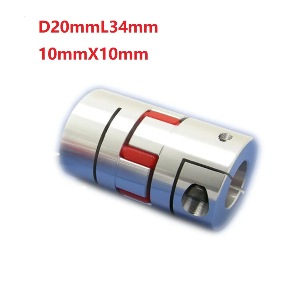 

1pcs 10x10 D20L34 Aluminium Shaft Plum Coupling Motor Connector Flexible shaft Coupling CNC Parts