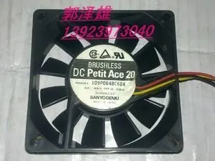 Для импорта Sanyo 8020 48V 0.08A 8Cm двойной Шарикоподшипниковый вентилятор 109P0848C604