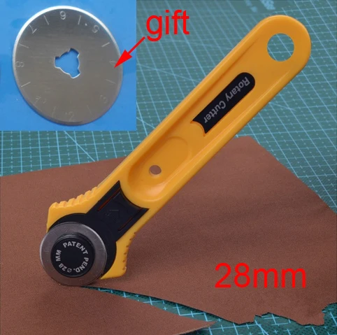 

28mm Rotary Cutter Set with 1pc Blades for Fabric Paper Vinyl Circular Cut Cutting Disc Patchwork Leather Craft Sewing Tool