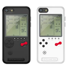 Новейшие тетрис телефонные чехлы для iPhone 6 6 S 7 8 Plus Мягкий ТПУ может играть в игровую консоль чехол для iPhone X с держателем