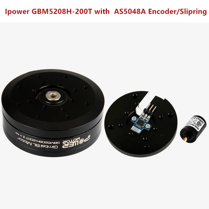 

iPower Brushless Gimbal Motor GBM5208H-200T with AS5048A Encoder/Slipring for DSLR Camera Stabilizer G15 Brushless Gimbal