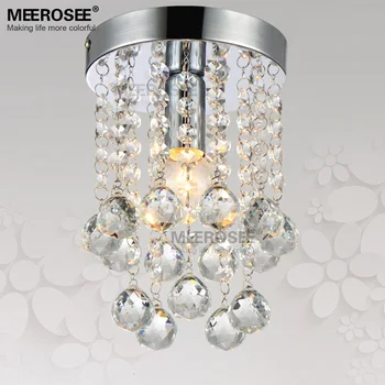 

1 light Crystal Chandelier Light Fixture Small Clear Crystal Lustre Lamp for Aisle Stair Hallway corridor porch light