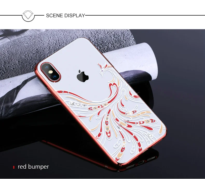 KINGXBAR Cover for iPhone Xs Cover Luxury Transparent Case for iPhone Xs Max Case Crystals from Swarovski for iPhoneXs Coque     (12)