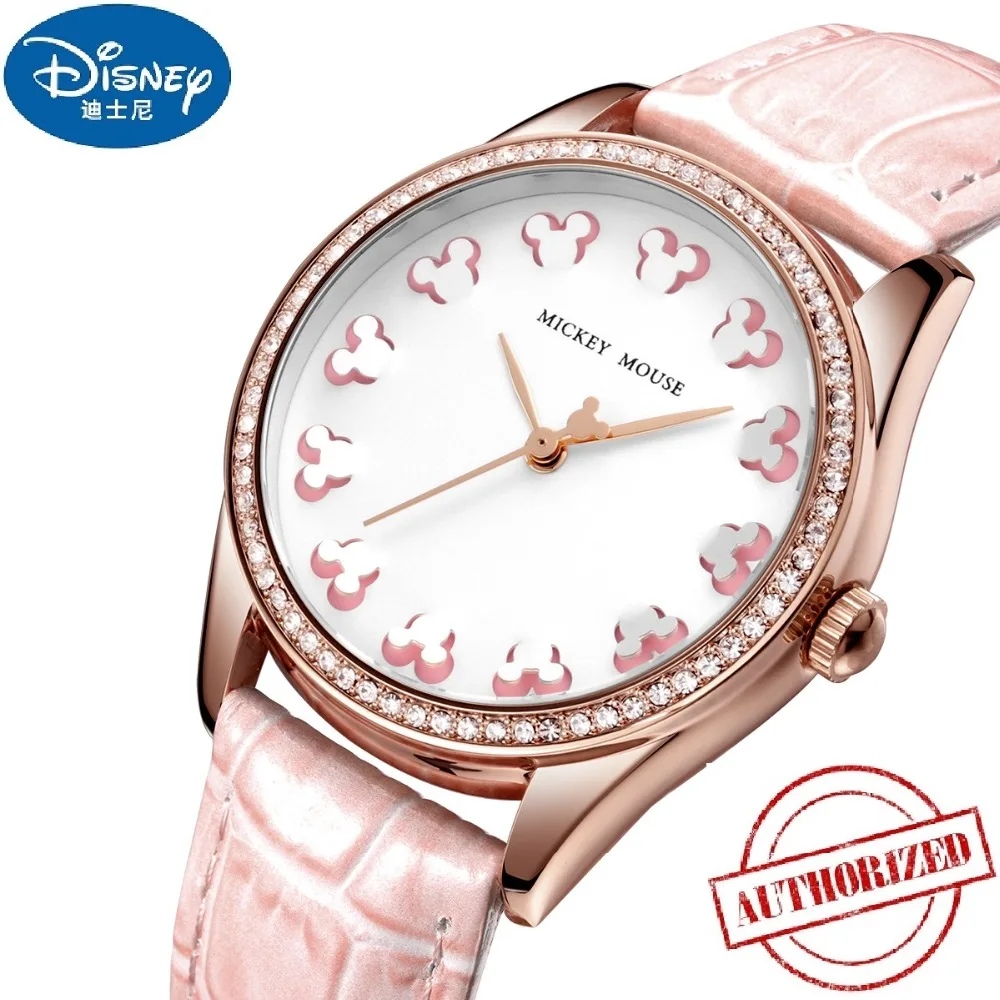 Disney official Watch Women Luxury New Mickey Mouse Fashion Trends Diamond waterproof Woman