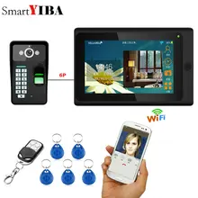 " HD wifi Смарт видео домофон приложение управление беспроводной wifi домофон системы с отпечатком пальца RFID пароль видео домофон комплекты