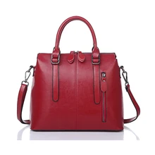 Воск масло натуральная кожа женская сумка мягкая кожа модная сумка большая емкость повседневная женская сумка