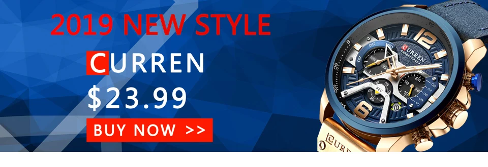 Curren Mens Watches Top Brand Luxury Chronograph Men Watch Leather Waterproof Sport Military Male Wristwatch Men Watches 2019 (4)