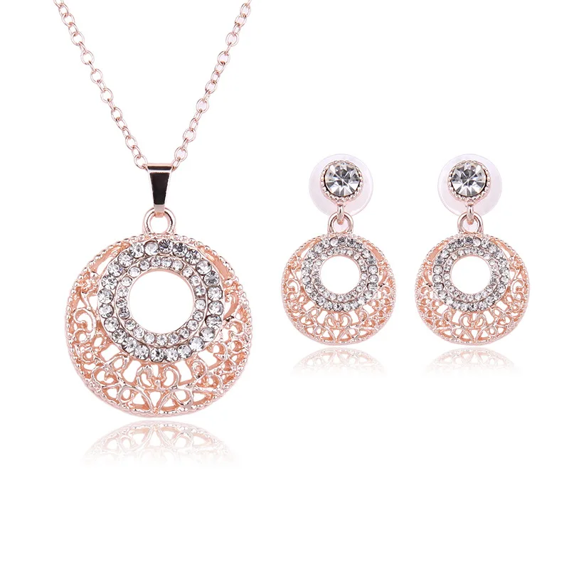 2018 New Arrrival Simple Women Jewelry Two-piece Bridal Wedding Banquet Sets Joker Elegant Party Gift Fashion Costume | Украшения и
