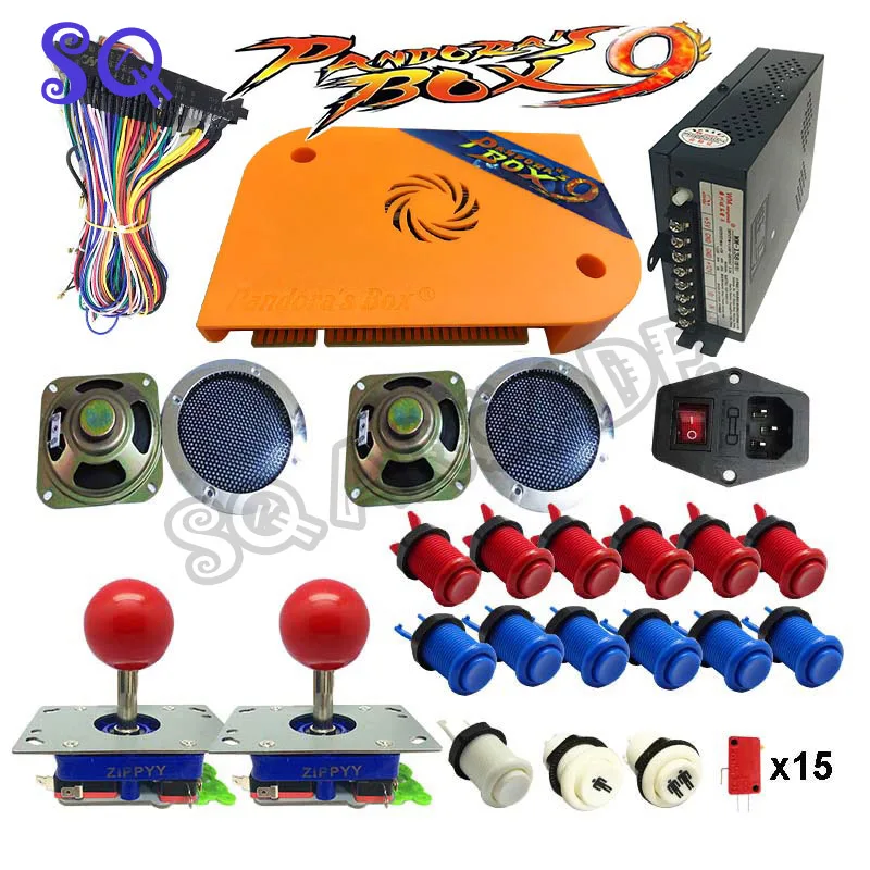 2 Player DIY Arcade Kit Pandora box 9 1500 in 1 game board and joystick American HAPP Style Push Button for Arcade Machine